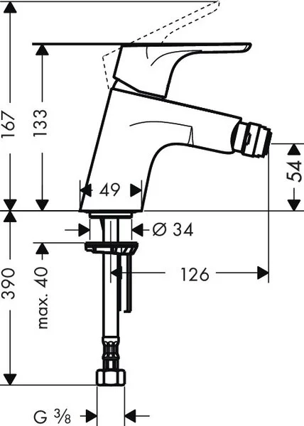 Фото смеситель для биде hansgrohe focus 31922000
