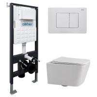 Унитаз с инсталляцией Abber Rechteck AC1201-AC0105-AC0120MW