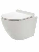 Унитаз подвесной AQUAme с сиденьем SoftClose 49 см AQM2002