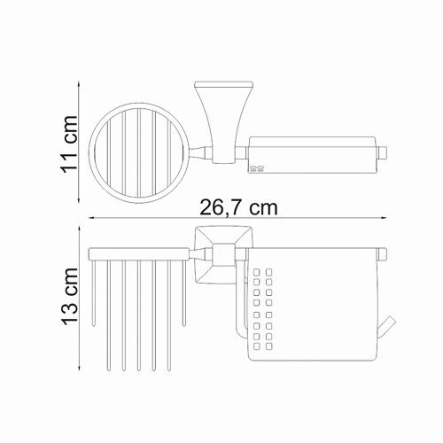 Фото держатель для туалетной бумаги и освежителя wasserkraft wern k-2559