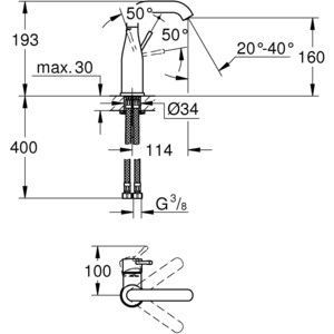 Фото смеситель для раковины grohe essence 23463001