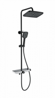 Душевая стойка с термостатом Wonzon & Woghand цвет: Черный WW-B3098-A-MB