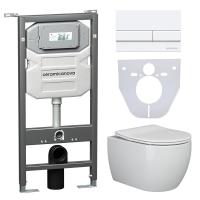 Унитаз с инсталляцией Сет 4 в 1 Ceramicanova CN3001_1002W_1000