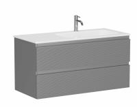 Тумба под раковину Sancos Folk 100 см, цвет: Ergraut soft FL100RES