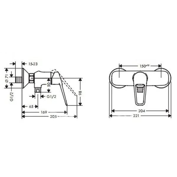 Фото смеситель для душа hansgrohe novus loop 71360000