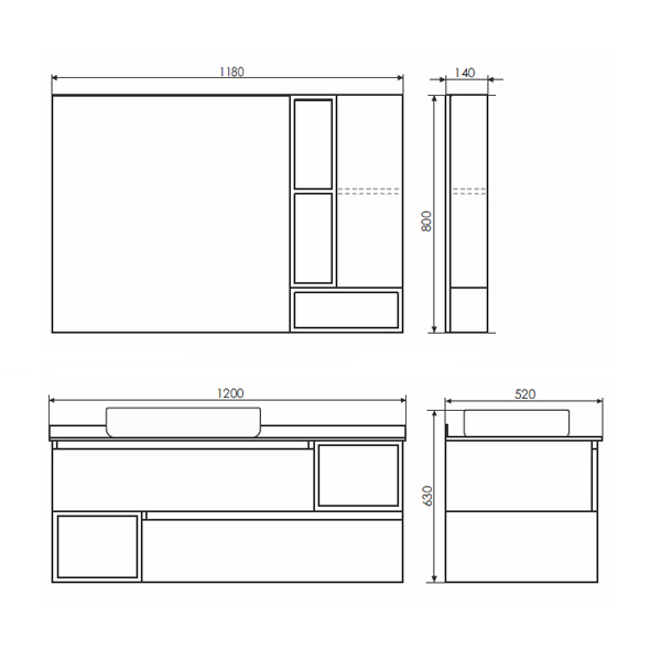 Фото тумба с раковиной comforty прага 120 см 00-00014833