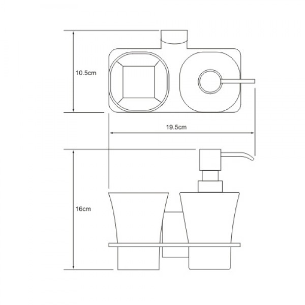 Фото держатель дозатора и стакана wasserkraft leine k-5089
