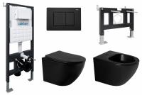 Унитаз с инсталляцией и биде Abber Bequem AC1100MB-AC0105-AC0120MB-AC1150MB-AC0101P
