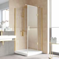 Душевое ограждение Vegas Glass AFP-Fis LUX 90*80 09 01 R профиль золото, стекло прозрачное