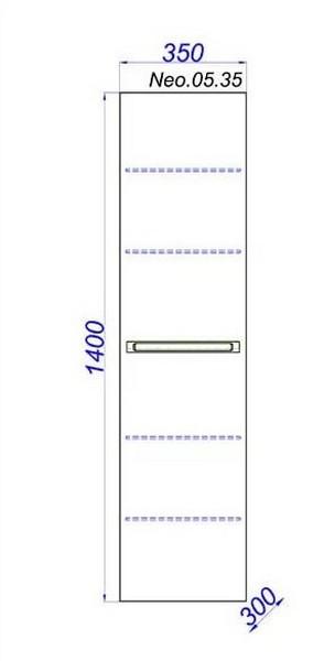 Фото пенал подвесной aqwella нео 30 см neo.05.35