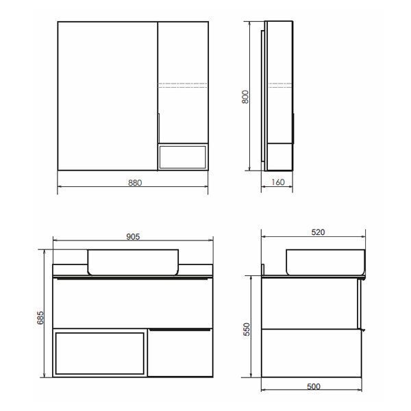 Фото тумба с раковиной comforty штутгарт 90 см 00-00002868