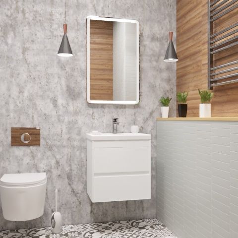 Фото тумба под раковину art&max family 50 см family-500-2c-so-bl