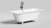 Ванна из искусственного камня Salini Ornella Axis 180x80 см 103421M матовая