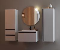 Тумба с раковиной Kolpa-san Pandora 75 см, цвет: белый OUP 75WH