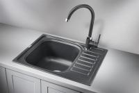 Кухонная мойка Granula 57.5 см 5801, ЧЁРНЫЙ