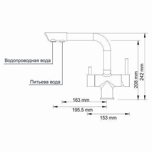 Фото смеситель для кухни wasserkraft a8017