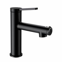 Смеситель для раковины Wonzon & Woghand, цвет: Черный матовый WW-H1017-MB