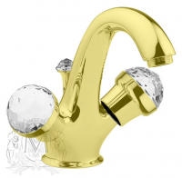 Смеситель для раковины Migliore Axo Swarovski, цвет: золото ML.AXO-634F.DO