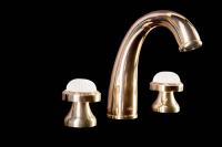 Смеситель для раковины на 3 отверстия Boheme Satine Luxury Options 297-ST