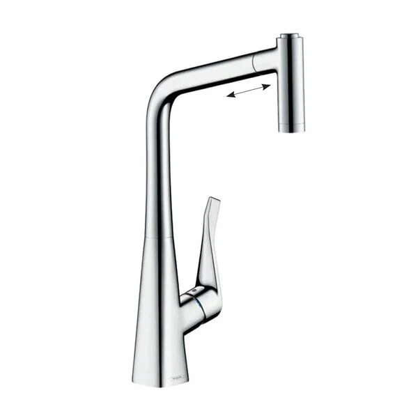 Фото смеситель для кухонной мойки hansgrohe metris 73801000