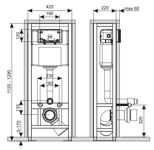 Фото инсталляция для унитаза kk pol professional 350/zpw/428-00-00