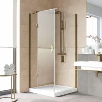Душевое ограждение Vegas Glass AFP-Fis LUX 110*120 05 01 L профиль бронза, стекло прозрачное