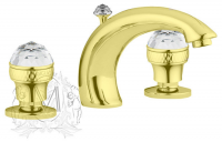 Смеситель для раковины на 3 отверстия Migliore Axo Swarovski, цвет: золото 27114