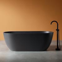 Ванна из искусственного камня Abber Frankfurt 170x75 см AM9941B черная
