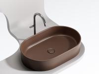 Раковина накладная Ceramicanova Element 60.8 см, цвет: коричневый CN6048MDB