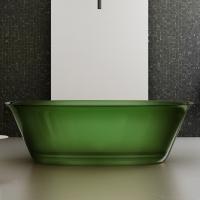 Ванна из полиэфирной смолы Abber Kristall 170x75 см AT9707Emerald зеленая