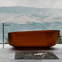 Ванна из полиэфирной смолы Abber Kristall 170x80 см AT9706Opal коричневая