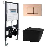 Унитаз с инсталляцией Abber Rechteck AC1201MB-AC0105-AC0120RG