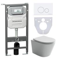Унитаз с инсталляцией Сет 4 в 1 Ceramicanova CN6000_1001W_1000