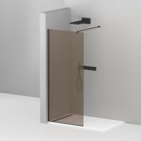 Душевая стенка Cezares Liberta 80 см LIBERTA-L-1-80-120-BR-NERO