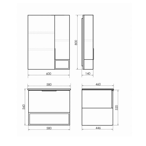 Фото зеркальный шкаф comforty франкфурт 60 см 4150528