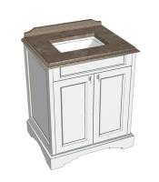 Тумба под раковину Caprigo Гринвич 74 см, цвет: bianco antico (B002) 10716