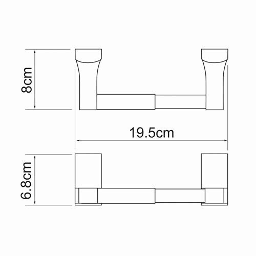 Фото держатель для туалетной бумаги wasserkraft exter k-5222