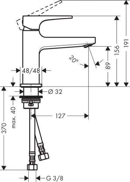 Фото смеситель для раковины hansgrohe metropol 32500140
