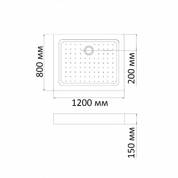 Фото поддон акриловый bandhours rectangular 812-tray 80x120 см
