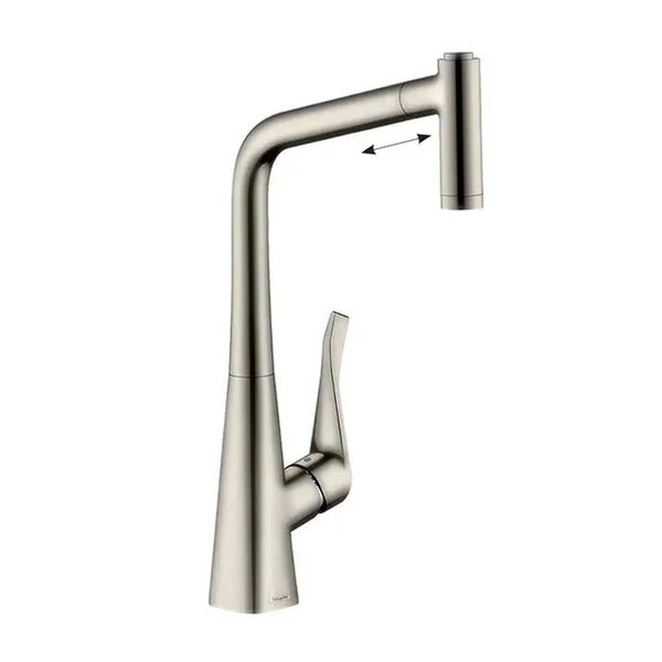 Фото смеситель для кухонной мойки hansgrohe metris 73801800