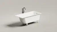 Ванна из искусственного камня Salini Cascata 150x70 см 105021M матовая