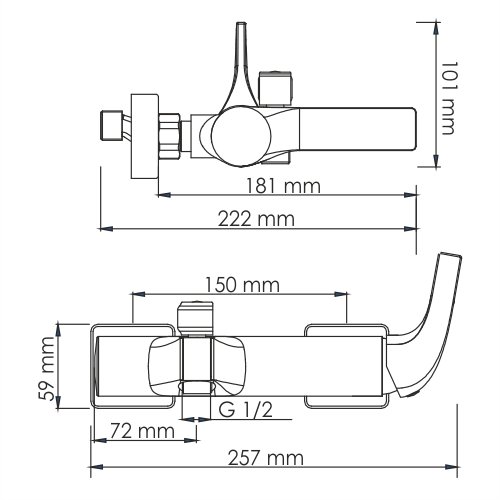 Фото смеситель для ванны wasserkraft sauer 7101