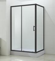 Душевое ограждение BandHours Mike/Side-Glass 912, цвет: черный 120x90 см