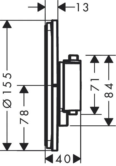Фото термостатический смеситель для душа hansgrohe shower select comfort s 15559000