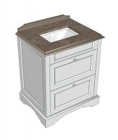 Тумба под раковину Caprigo Гринвич 74 см, цвет: bianco antico (B002) 10715