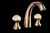 Смеситель для раковины на 3 отверстия Boheme Flora Luxury Options 297-FL