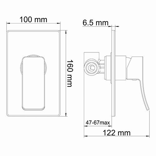 Фото встраиваемый смеситель для душа wasserkraft aller 1060white 10651white