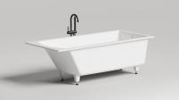 Ванна из искусственного камня Salini Cascata 180x80 см 104213G глянцевая