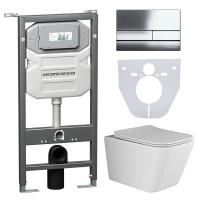 Унитаз с инсталляцией Сет 4 в 1 Ceramicanova CN3007_1002CH_1000