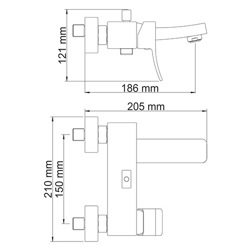 Фото смеситель для ванны wasserkraft aller 1060white 1061white